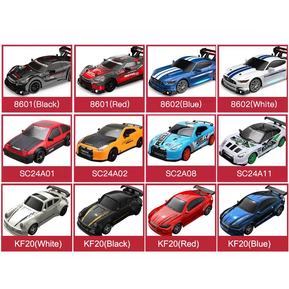 High Speed RC Drift Mustang Vehicle 4WD Full Scale Remote Control Racing Car With Led Gift Competition Race Car Boys Toy 250915