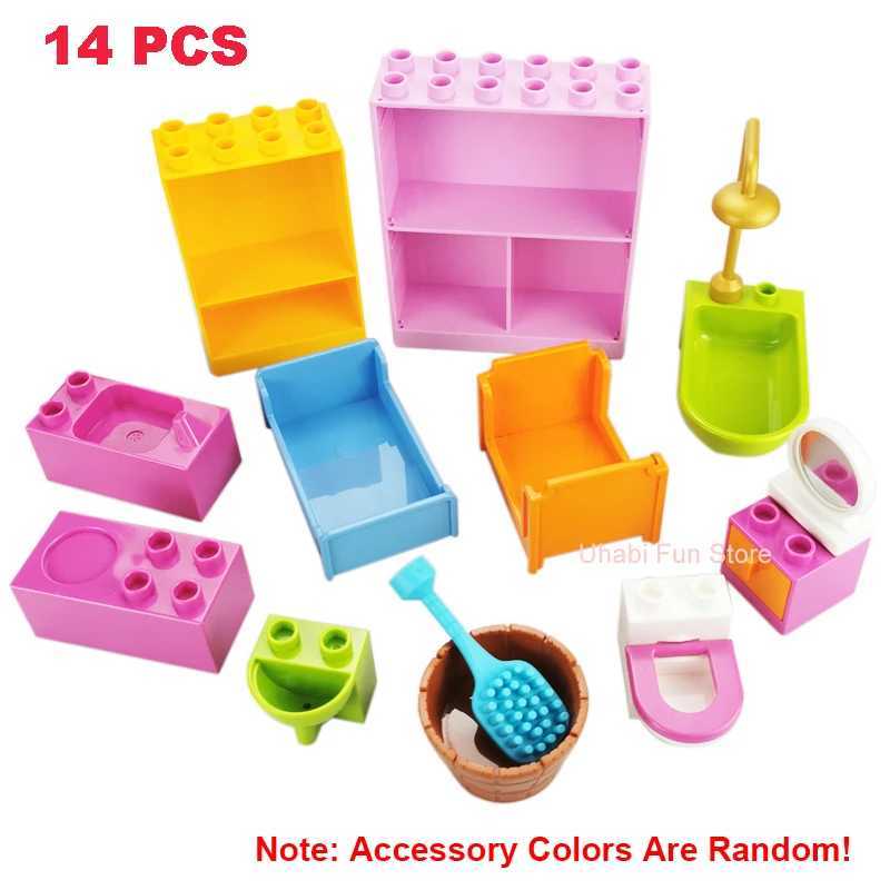 Big Building Blocks House Architecture Window Wall Roof Furniture Series Scene Accessories Assembly Childrens Educational Toys C250916