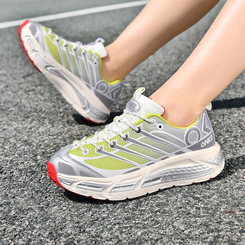 ONKE Women's 2025 New Autumn Lightweight Mesh Breathable Running Men's Shock Absorption Anti-Slip Odor-Resistant Sports Shoes Women GM100