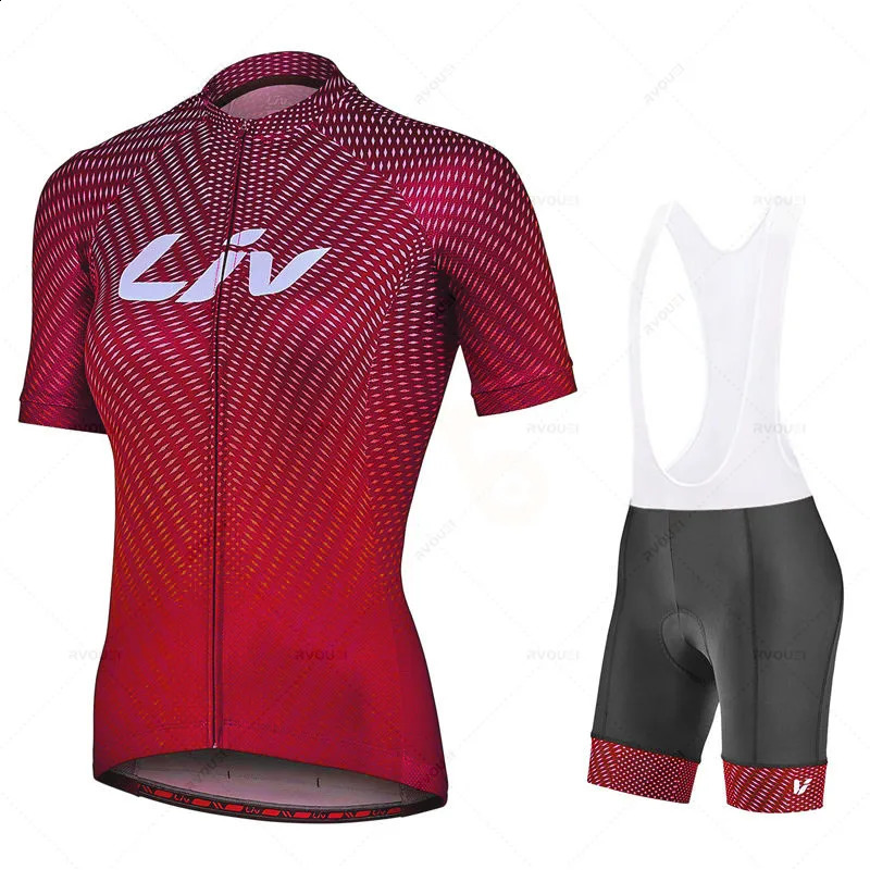 LIV Pro Cycling Jersey Set Woman MTB Bike Clothes Summer Bicycle Clothing Cycling Set Maillot Conjunto Ropa Ciclismo 250915