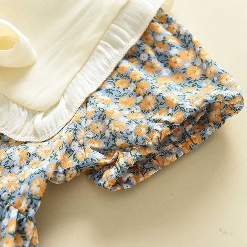 Casual Summer Kids Girls Dress Floral Kids Clothes Bow Patchwork Baby Girl Princess Dress New Flower Girl Dresses C250916