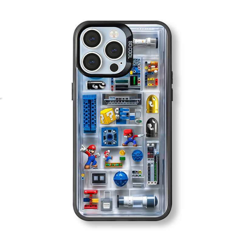 Mechanical Mario Compatible With Apple 17 Phone Iphone 16/13 Silver Case 15/14 Plus Trendy 12 Shockproof