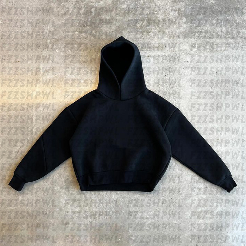 Men's Hoodie Tracksuit y2k High Street Solid Oversized Hooded Pullover & Sweatpants Set Thick Fleece Lined Casual Two-Piece Jogging Suit