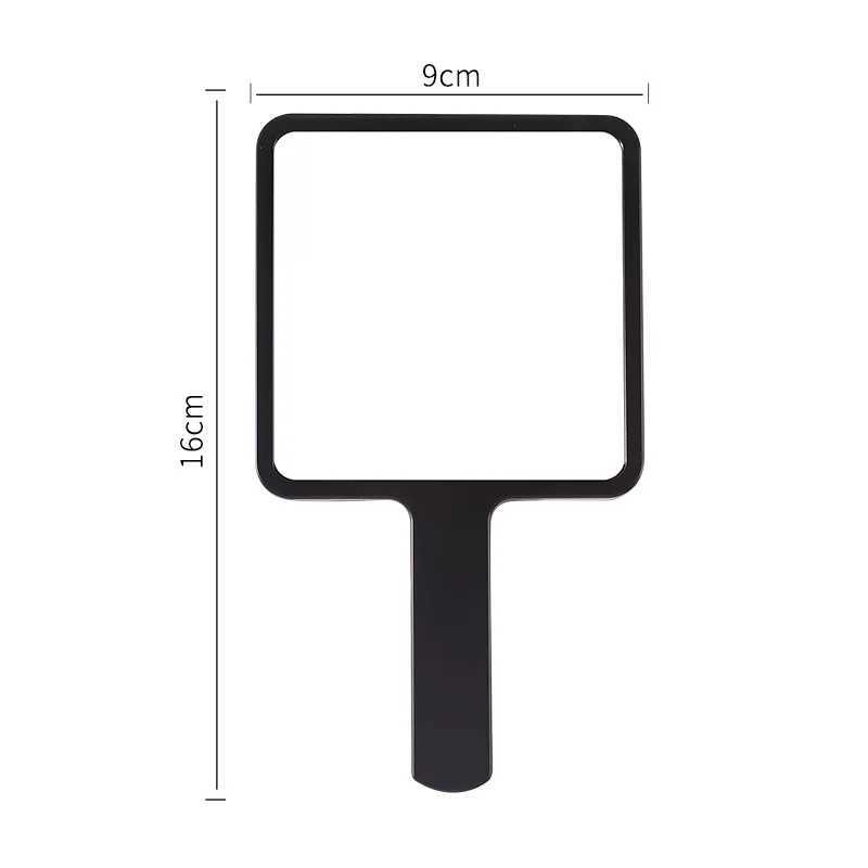 Square Handheld Eyelash Extension Makeup Vanity Mirror Student Bathroom Handle Hand Mirror SPA Salon Compact Mirrors Portable C250916