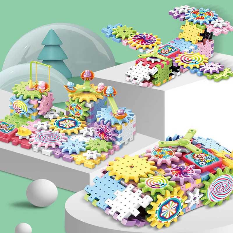 Hot 83263 PCS Electric Gears 3D Puzzle Model Building Kits Plastic Brick Blocks Educational Toys For Kids Children Xmas Gifts C250916