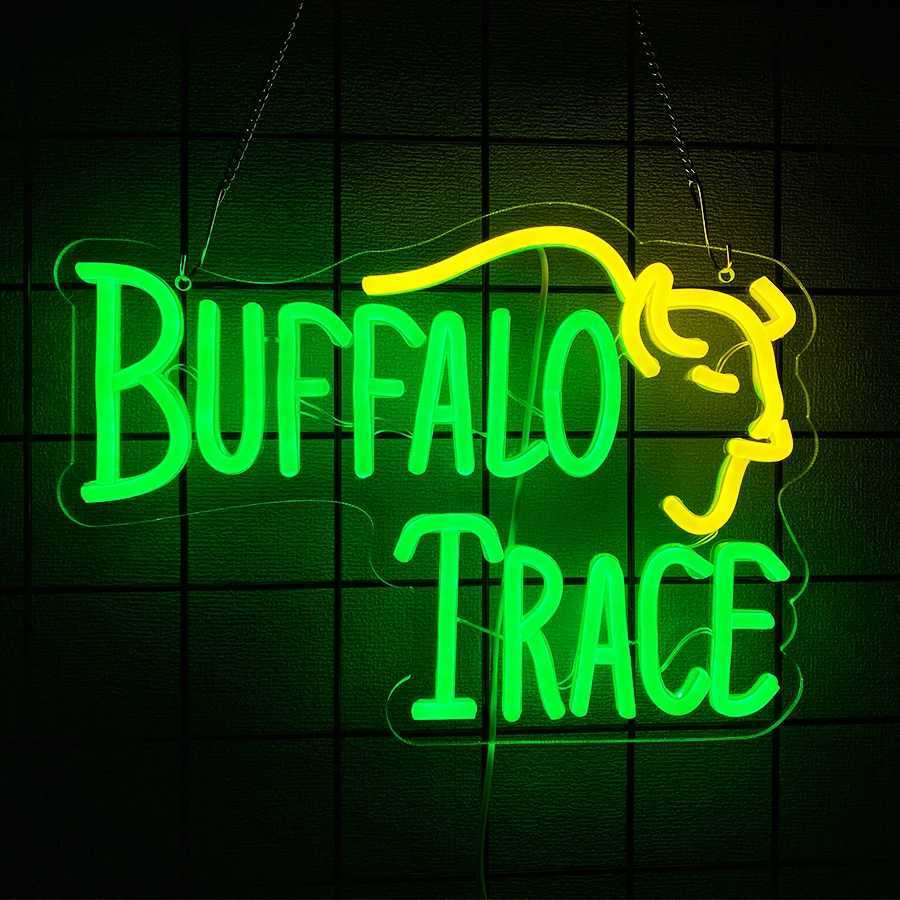 Buffalo Whiskey Neon Sign for Wall Decor JamesonMaker MarkCrown Canadian Whiskey Signs for Man Cave Pub Bistro Party Decor Y250916