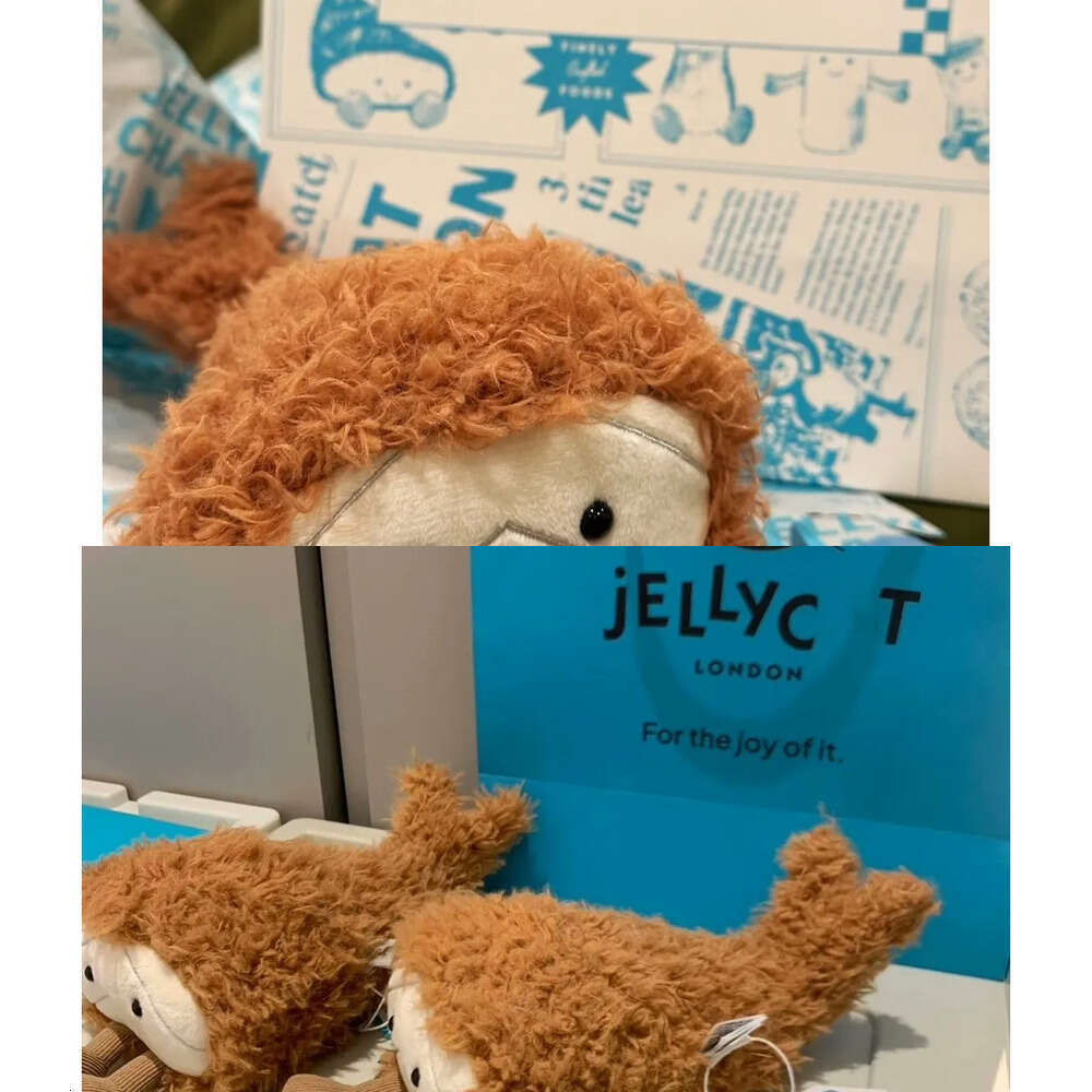 Dolls Jelly cat 2 and Plush Children's plush toys Chips Soft Toy London Limited Edition Lily Fish body pillow Soothing the Doll GiftsFruit mother cat