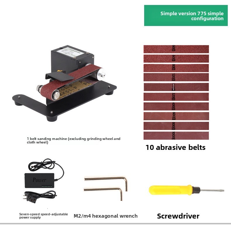 Household Mini Belt Sander Electric DIY Polishing Knife Sharpening Tool Desktop Sandpaper Grinding hine