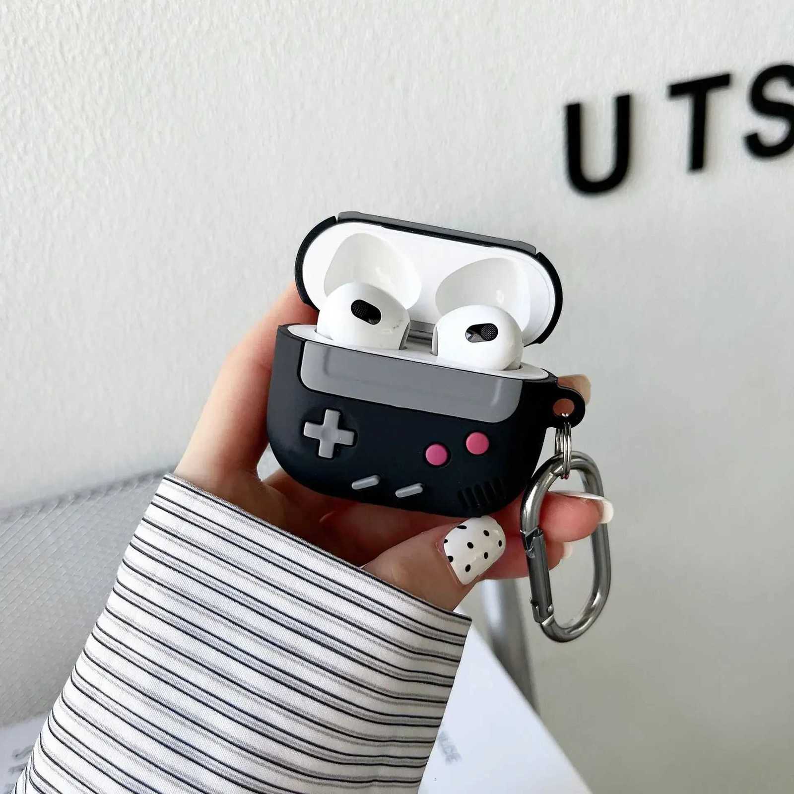 Fashion Retro Game Earphone Case for Airpods 1 2 Pro 3D Gameboy Silicone Headphone Cover For Airpods Pro2 Air pods 3 With HookXJ250916