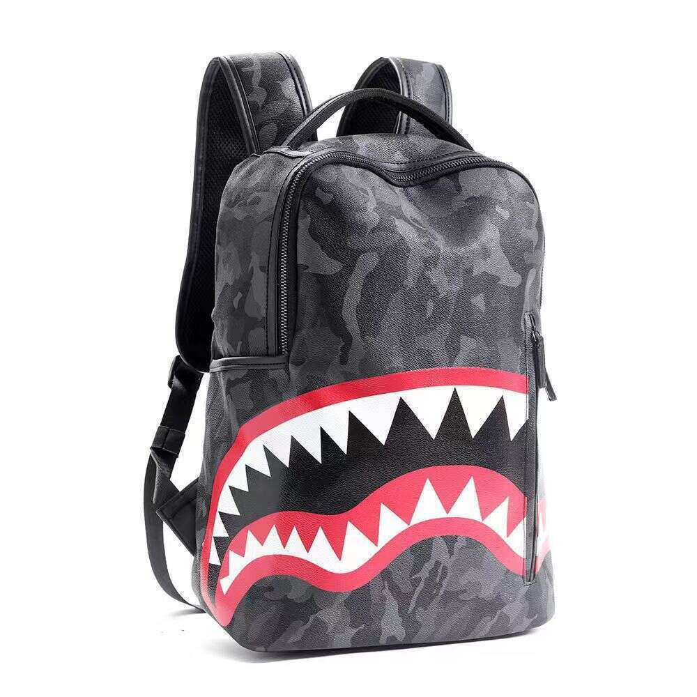 Travel Fashion Shark Tooth Pattern Fashion Backpack for Students, Schools, Large Capacity Street Trendy Shark Bag, Ideal for Daily Commuting and Leisu