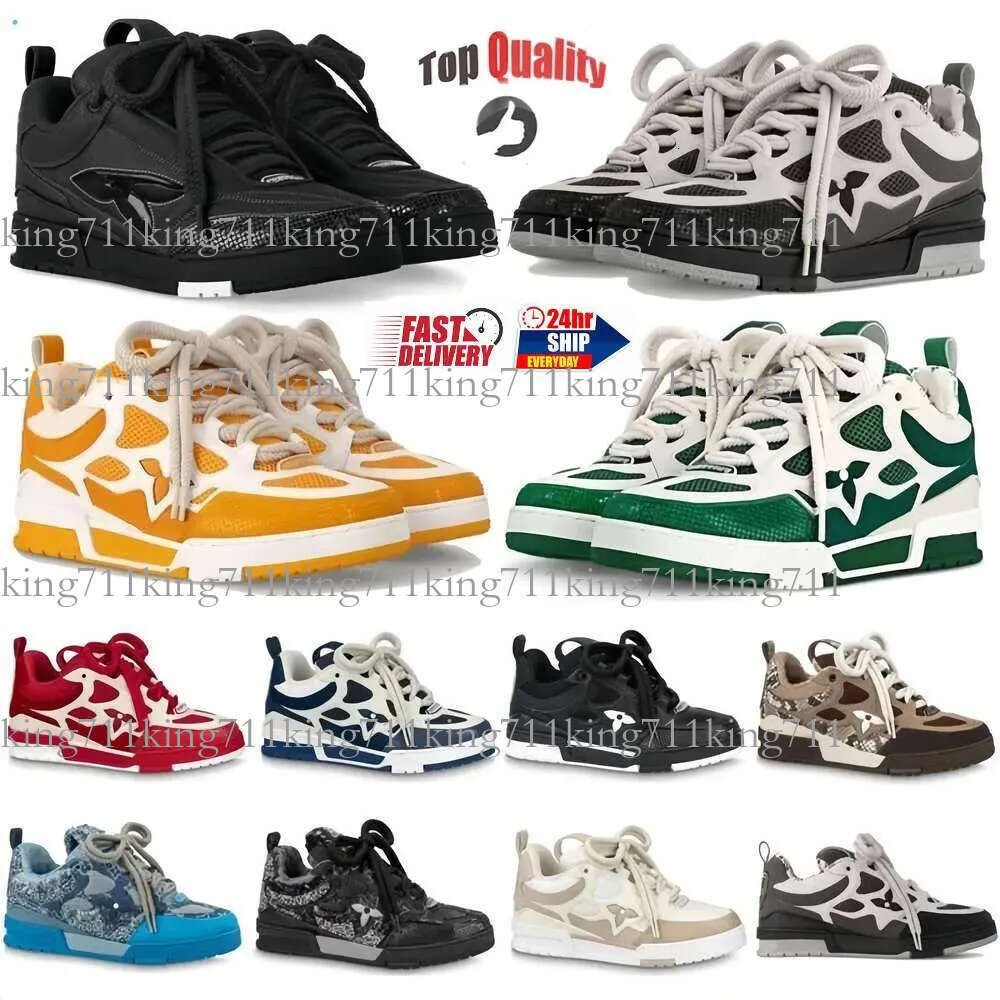 Sneakers Designer Skate Shoe Leather Casual Men Women Classic Trainers Plate-Forme Trainer Outdoor Running Shoes 35-45