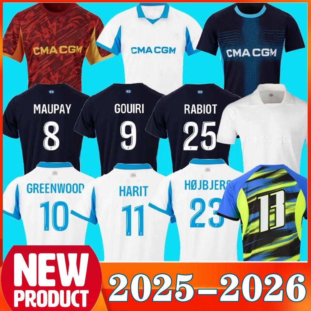 25 26 maillot de foot GREENWOOD marseilL e Soccer jersey 125th Anniversary 4th GOUIRI OUNAHI harit 2025 2026 OM Men Kids football shirt hommes enfants NDIAYE Mbemba