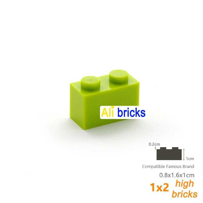 60pcslot Bulk Blocks Building Bricks Thick 1X2 Educational Assemblage Construction Toys for Children Size Compatible With Brand C250916