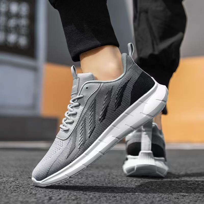 Men'S Running Shoes, Plus Size Sports Shoes 39-48 Cross-Border Woven Men'S Shoes Lightweight Cold Glue Shoes Casual Shoes