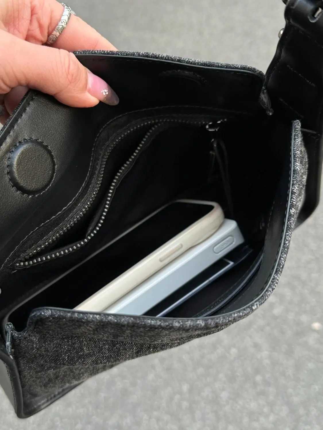 JIAERDI Vintage Black Denim Shoulder Bags Women Hot Girls New Casual Underarm Bag Purse Female Harajuku Aesthetic Handbag Y2k L250916