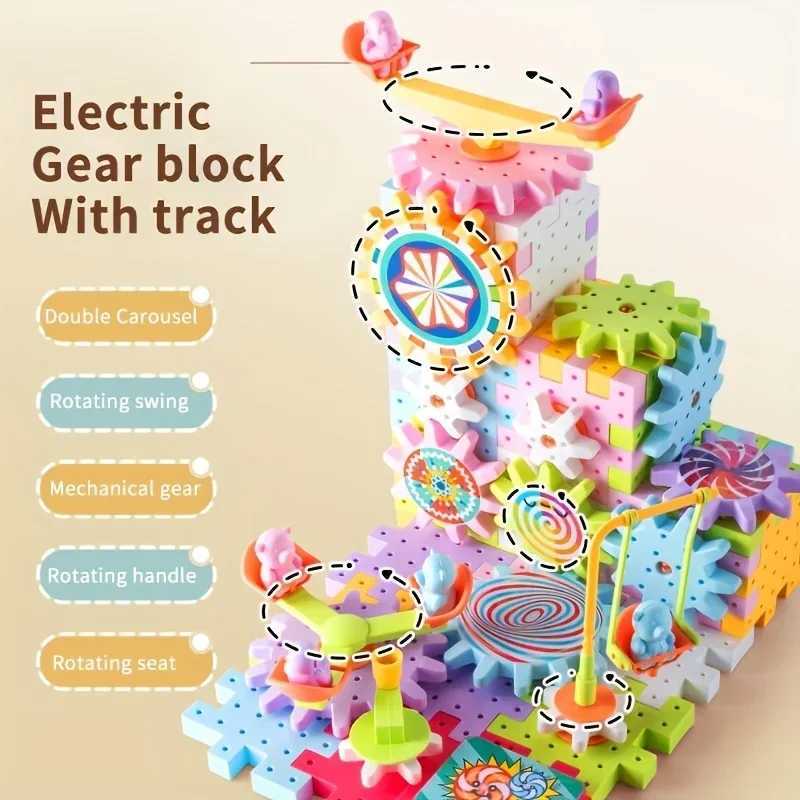 Hot 83263 PCS Electric Gears 3D Puzzle Model Building Kits Plastic Brick Blocks Educational Toys For Kids Children Xmas Gifts C250916