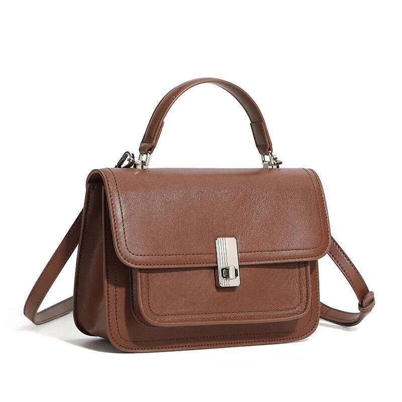 Designer Bags New Brand Designer Women's Genuine Cowhide Leather Shoulder Handbag Lady Motorcycle Bag Girls Daily Versatile Crossbody Luxury Bag