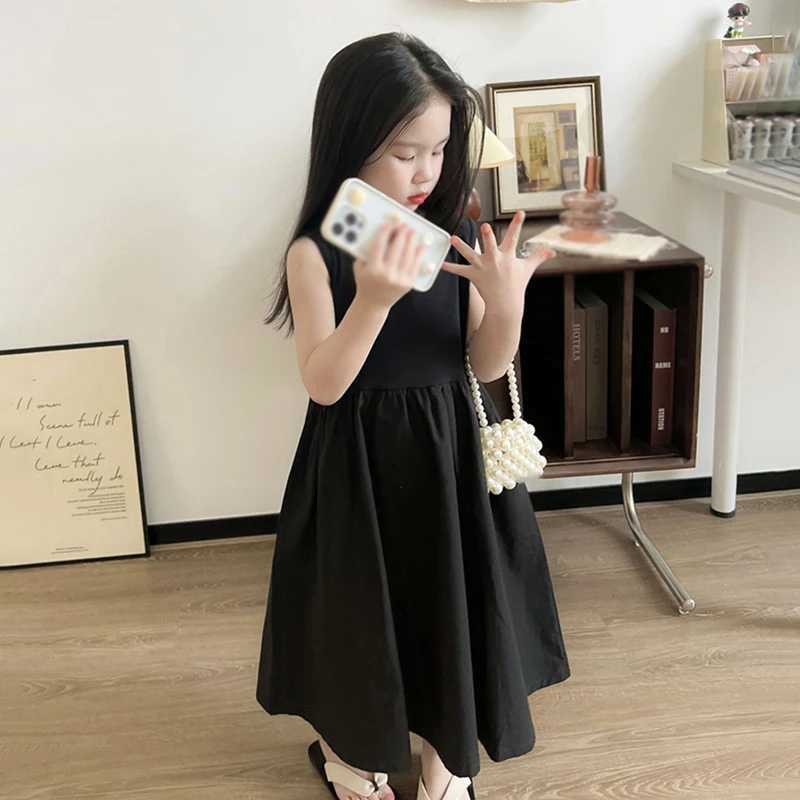 Classic Sleeveless Fluffy Dress for Kids Girls Summer Cotton Soft Casual Fluffy Dress for Sweet Princess Party Traveling Camping C250916