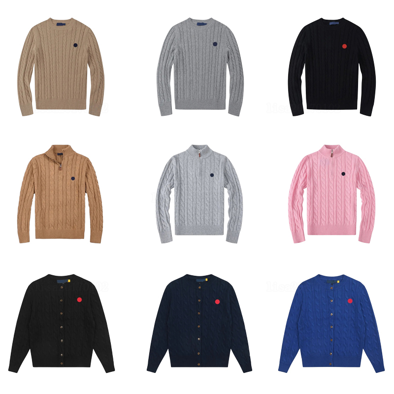 Designer sweater designer mens wool casual letter pull half zip quarter zip men luxury casual closure sweatshirt jumpers cotton knitted pullover sweaters size s-2xl