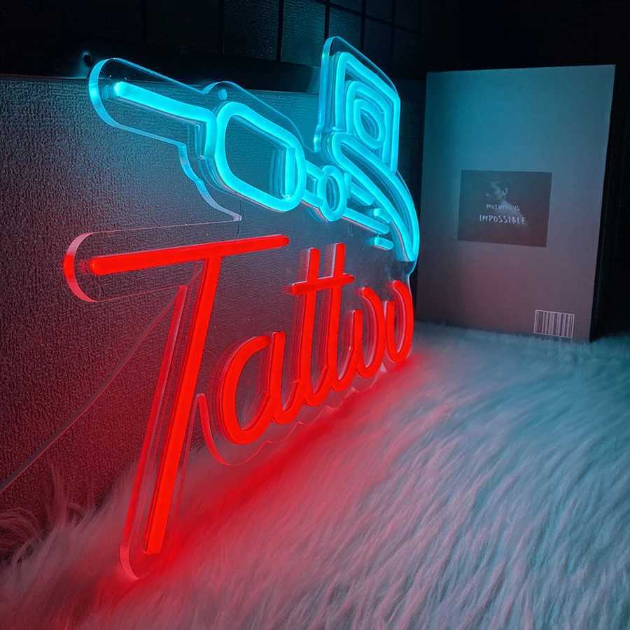 Tattoo Neon SignLED Reusable Neon Signs Tattoo Shop Sign for Tattoo Salon Studio Shop PlaqueGift for Wall DecorUSB Powered Y250916