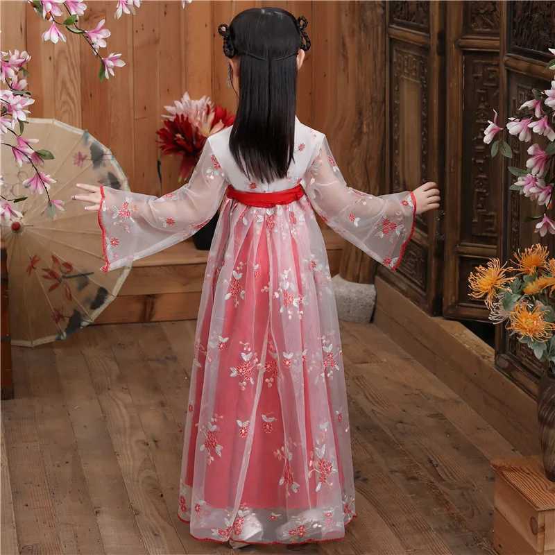 Kids Fairy Tang Costume Girls Casual Dresses Hanfu Girl Summer Childrens Clothing Outfit Princess Dress Baby Vestido Robe Fille C250916