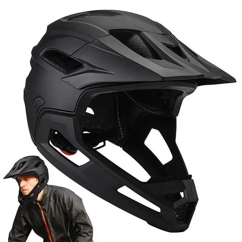 Full Face Mountain Bike Helmet Adult Racing Downhill Mountain Bike Helmet for Mountain Bike Lightweight Adjustable J250916