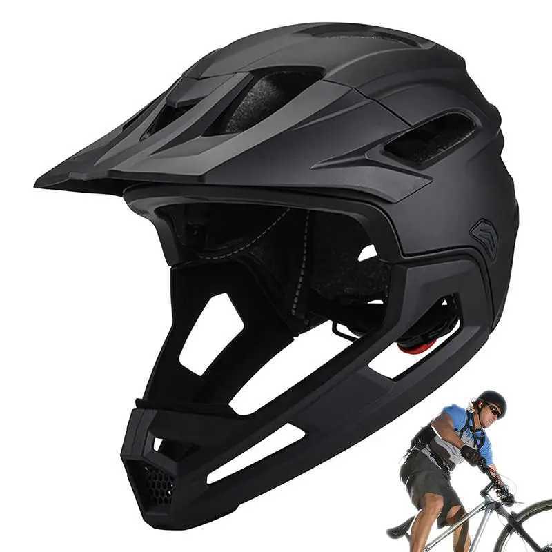 Full Face Mountain Bike Helmet Adult Racing Downhill Mountain Bike Helmet for Mountain Bike Lightweight Adjustable J250916