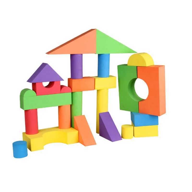 38PCS Hot Selling EVA Safe Children Building Brick Block Foam Construction Soft Toy Kid Kids Intelligence Exercise Assembled C250916