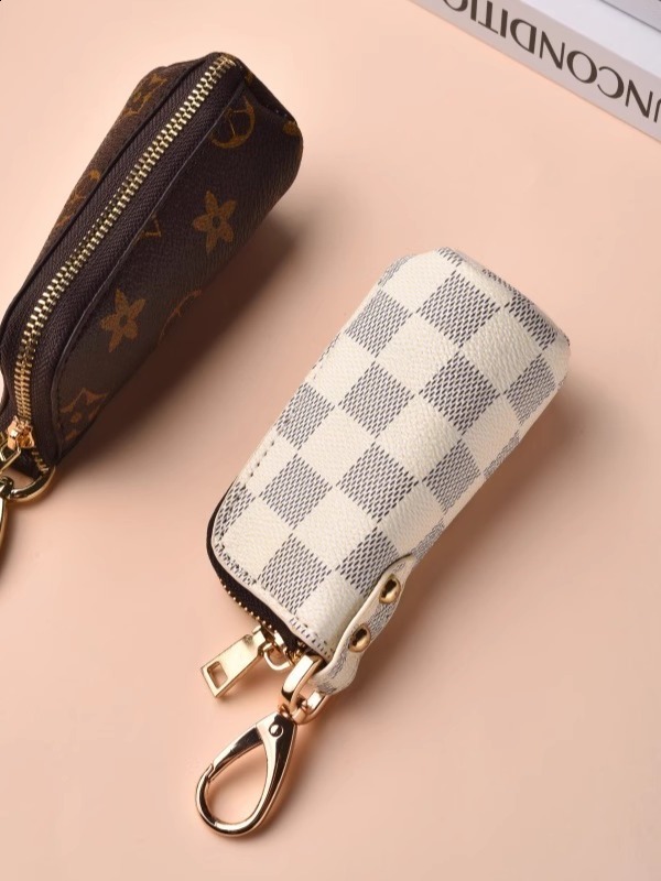 Vintage Printed Womens Key Bag Multifunctional Fashion Car Key Bag Remote Control Storage Bag Key Holder 250916