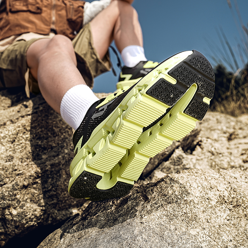 Men's Summer Breathable Mesh Running Shoes with Carbon Plate - Lightweight Cushioned Sneakers
