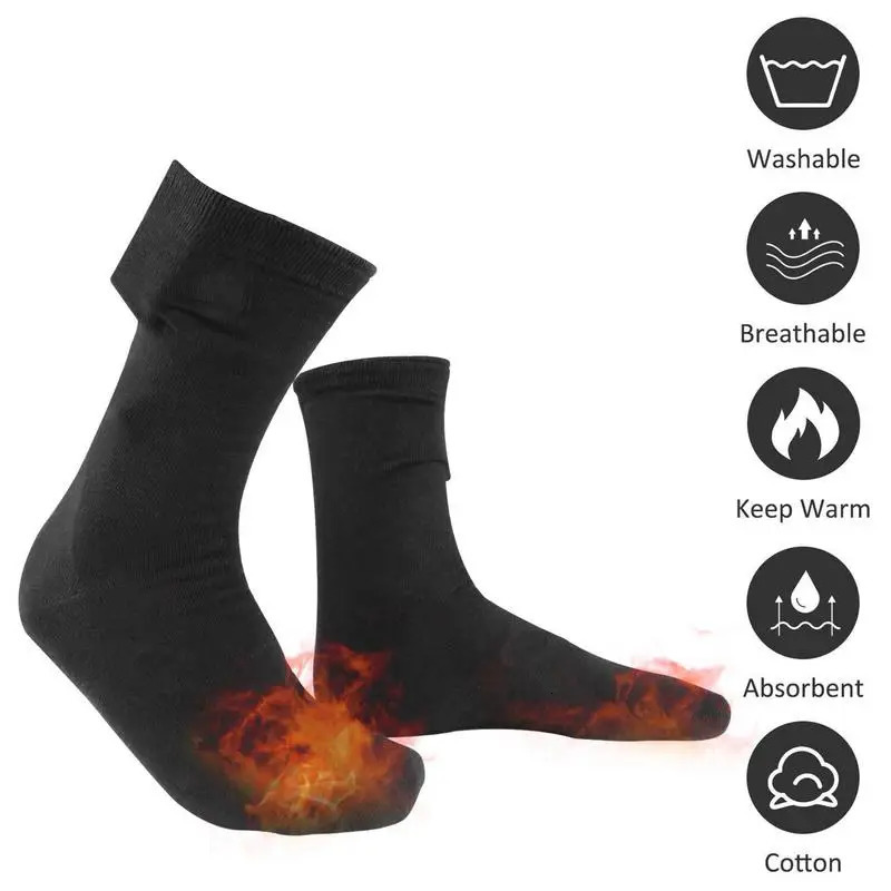 Winter Heated Socks USB Thermal Stockings 5V Long Warmth StockingHeating Foot Warmer Electric Socks Warm Sock Cycling Ski 250915