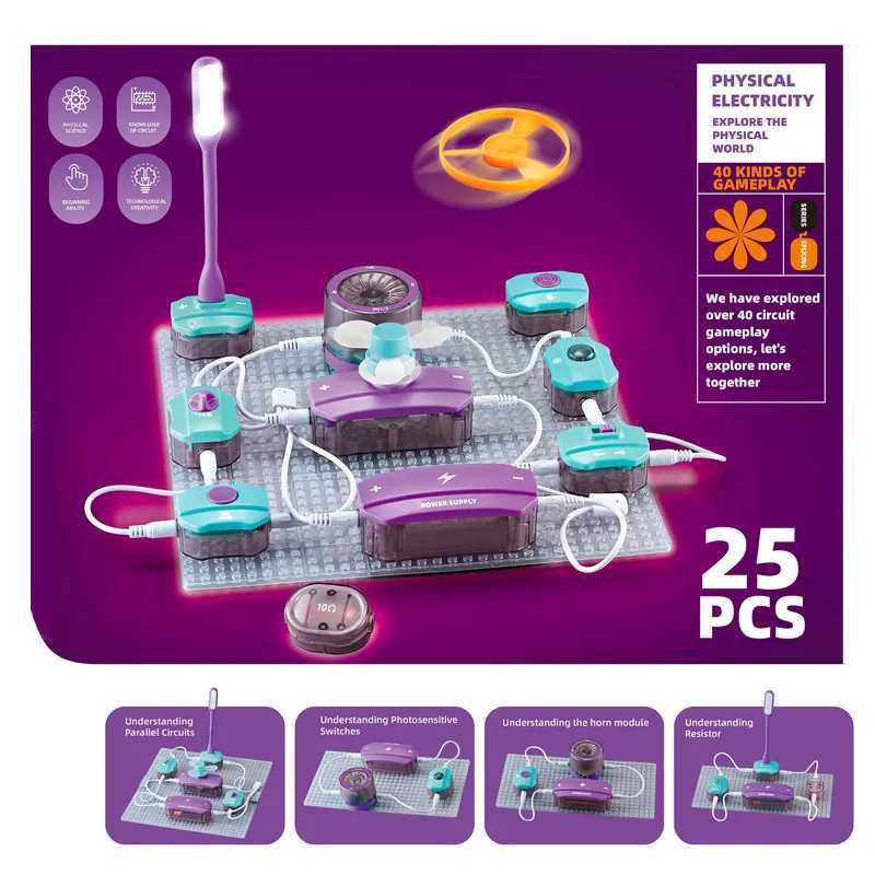 Science and Education Electronic Building Blocks Toys STEM Science Experiment Set Physics Circuit Experiment Handmade C250916