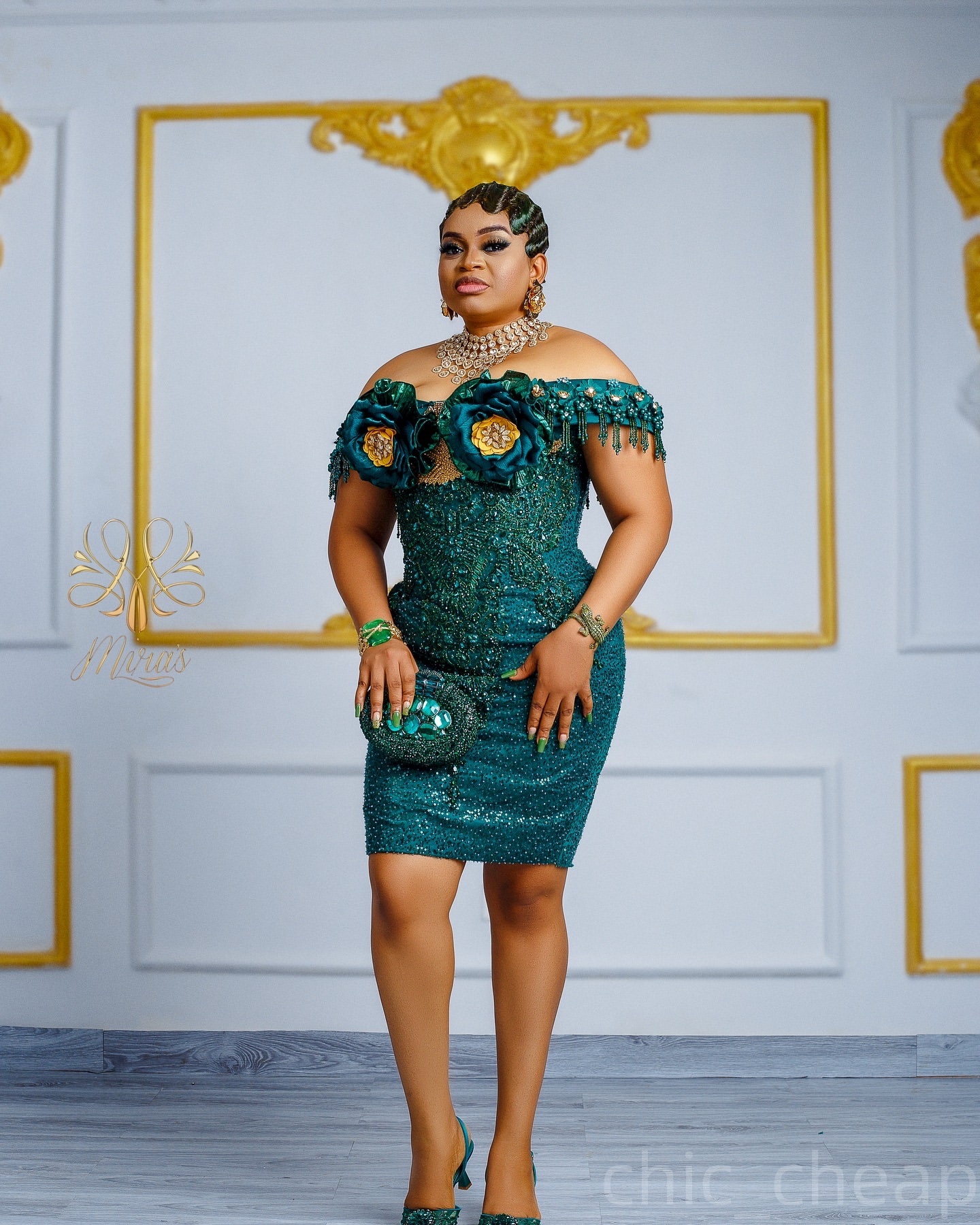 Aso Ebi Mermaid Green Yellow Prom Dresses 2025 Flowers Crystals Lace Evening Formal Party Second Birthday Engagement Gowns Plus Size Dress For Special