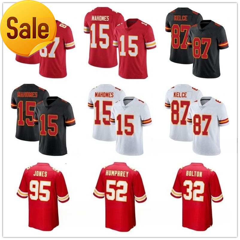 NFL Patrick Mahomes Chiefs Jersey Travis Kelce Isiah Pacheco Chris Jones Humphrey George aftis Harrison Butker Trent McDuffie Xavier Worthy Football Jerseys