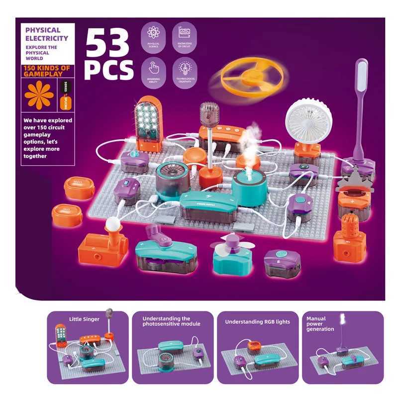 Science and Education Electronic Building Blocks Toys STEM Science Experiment Set Physics Circuit Experiment Handmade C250916