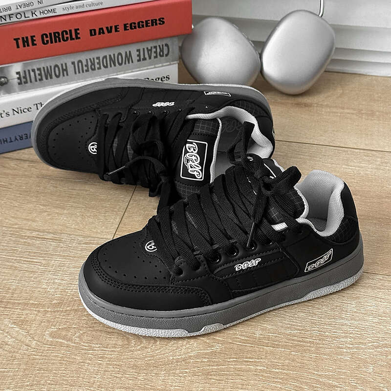 Langzu Black New Free shipping premium feel Summer Thick-Soled National Versatile Casual Student Sports Shoes Men's Trend