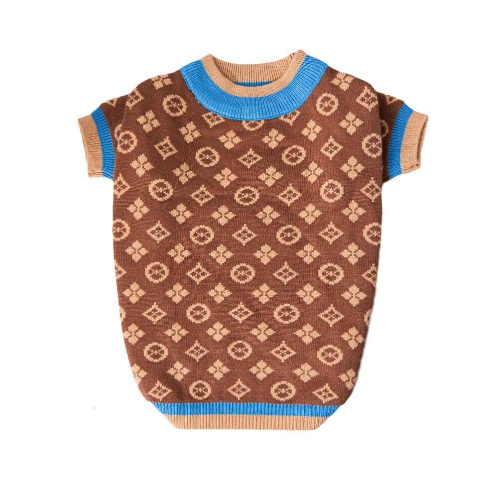 2025 new Designer Pets Clothes Small Jersey Wool Dog Sweater for Chihuahua York Bulldog Sphynx Cat Knitting Clothing Brown XXL Y262