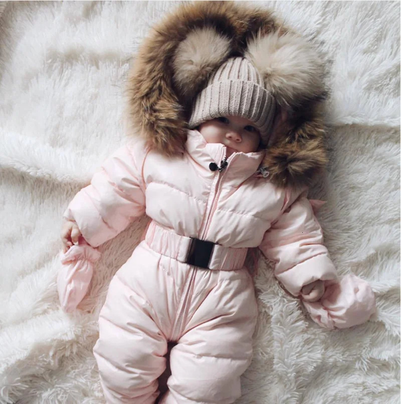 Winter clothes Infant Baby Snowsuit Boy Girl Romper Jacket Hooded Jumpsuit Warm Thick Coat Outfit Kids Outerwear Infant Clothing 250918