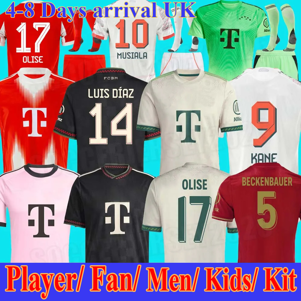 bayernmunich 25 26 soccer jersey MUSIALA 2025 football shirt GNABRY camisa de futebol KIMMICH Kit Neuer KANE S OLISE Munich 125-Year Anniversary Beckeuer LUIS D