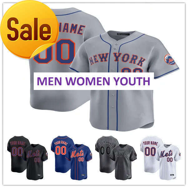 MLB Mets Jersey Baseball Darryl Mike Piazza Pete Alonso Brandon Nimmo Jeff McNeil Starling Marte Francisco Aarez Mark Vientos Juan Strawberry Soto Lindor