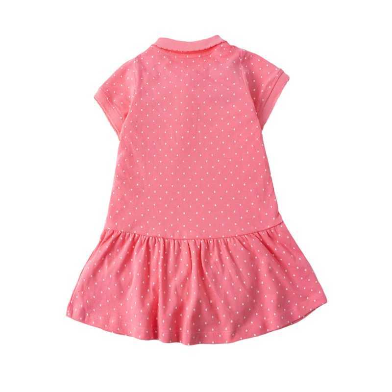 Little maven Summer Girls Clothes Strawberry Appliques Lovely Kids Girls Causal Polo Dresses for Girls TurnDown Collar Dress C250916