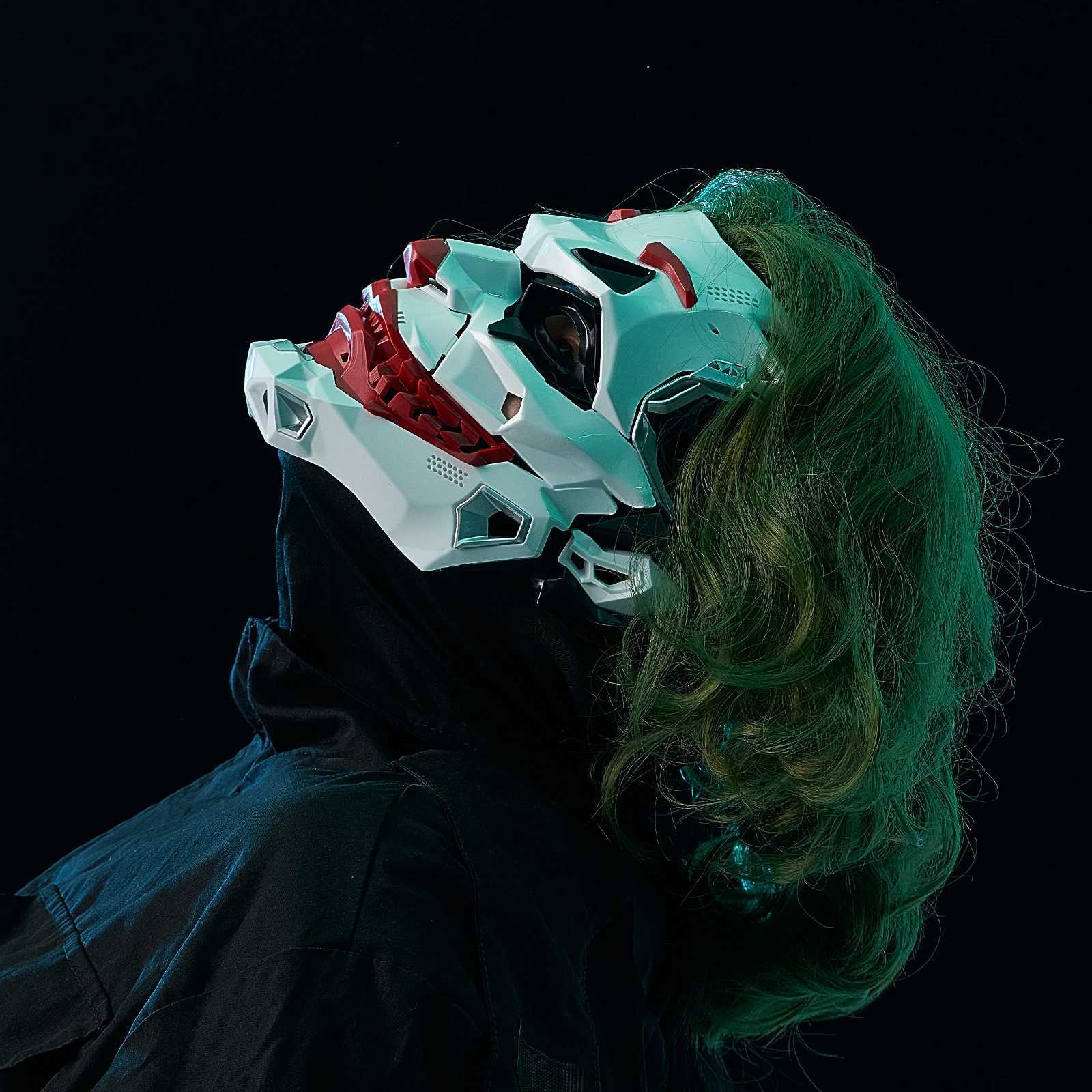Joker Masks Cyberpunk Masks Clown Braids 2d Cosplay Resin Custom Products Halloween Anime RolePlaying Props And Gifts ToysXJ250916