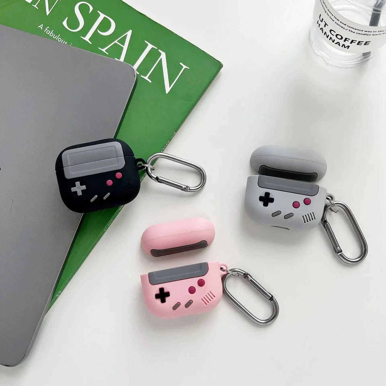 Fashion Retro Game Earphone Case for Airpods 1 2 Pro 3D Gameboy Silicone Headphone Cover For Airpods Pro2 Air pods 3 With HookXJ250916