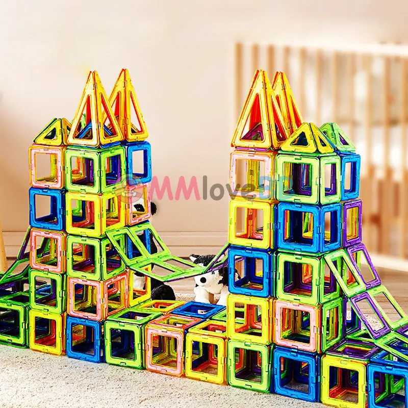 Magnets Toys for Kids Big Size Plus Magnetic Blocks for Children Designer Constructor Set Toys for Boys Building Blocks C250916