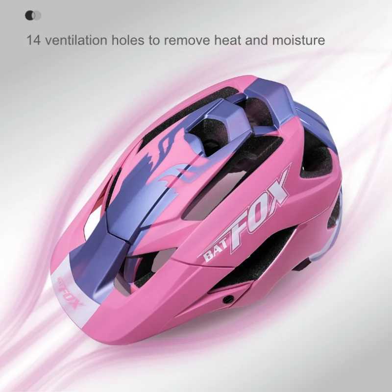 BATFOX Youth Cycling Helmet Multi Color Choice Dazzle Mountain Bike Helmet Ebike DH MTB Cycling Safety Hat Helmet CEEN1078 J250916