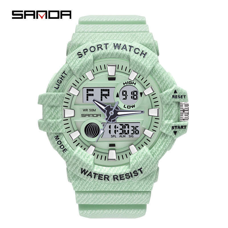 DHgargets Sanda Electronic for Men, Special Forces Tactical Military Men's Watch, Multi-Function Sports Luminous Outdoor Student Watch