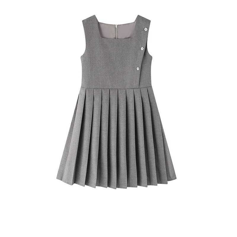 Preppy Young Girls Blazer Dress For Child School Occasion Costumes Elegant Girls Suit Formal Pleated Dress 4 5 6 8 9 10 11 12 14 C250916