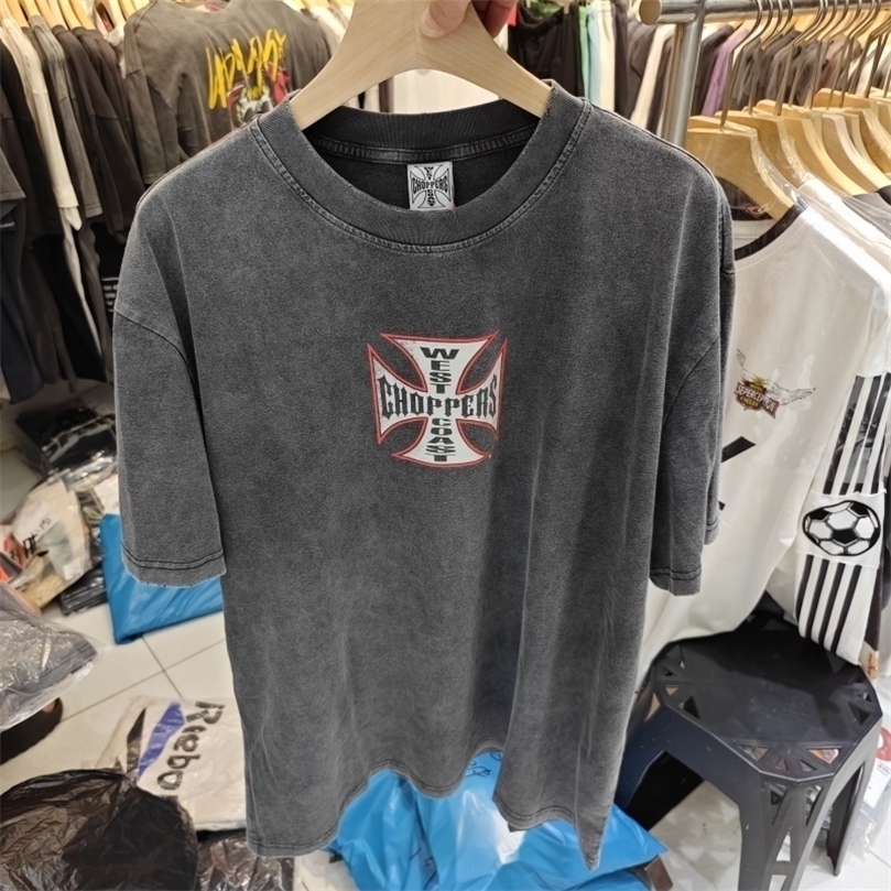 Casual West Choppers TShirt Trendy Streetwear Breathable Fabric Loose Fit Daily Outfit250915