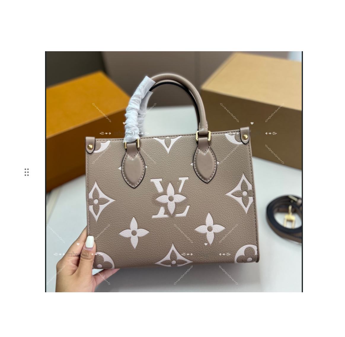 Designer Bag On the go Embossed Flower Large Capacity GM MM Tote Bag Fashion Sac Femme Shoulder Bags Women Handbag