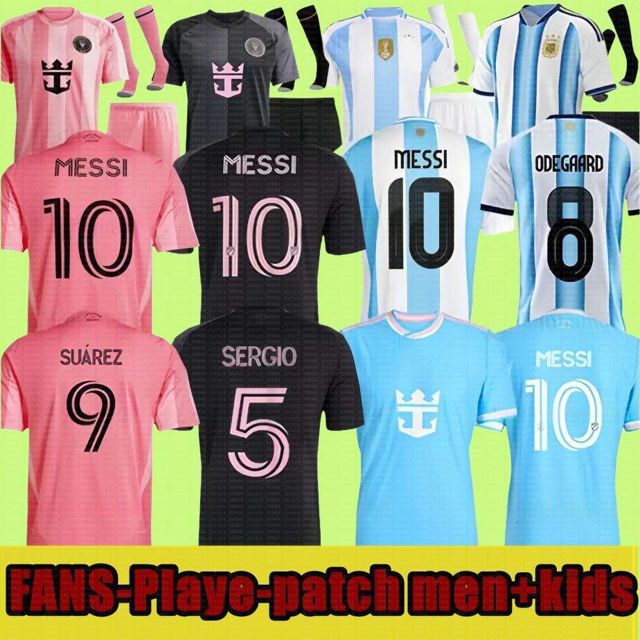 25 26 ArgentinaS soccer Jerseys MESSIS GARNACHO DE PAUL National Team MARTINEZ KUN AGUERO Maradona Football Shirts 2025 2026 Miamis Martinez FC Women men kids